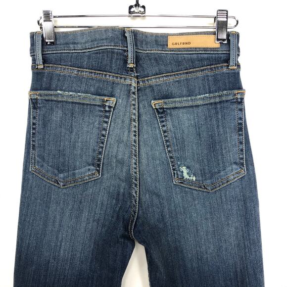 GRLFRND Kendall Skinny Jeans High Rise Waist Distressed Size 24 $228 - Picture 3 of 8